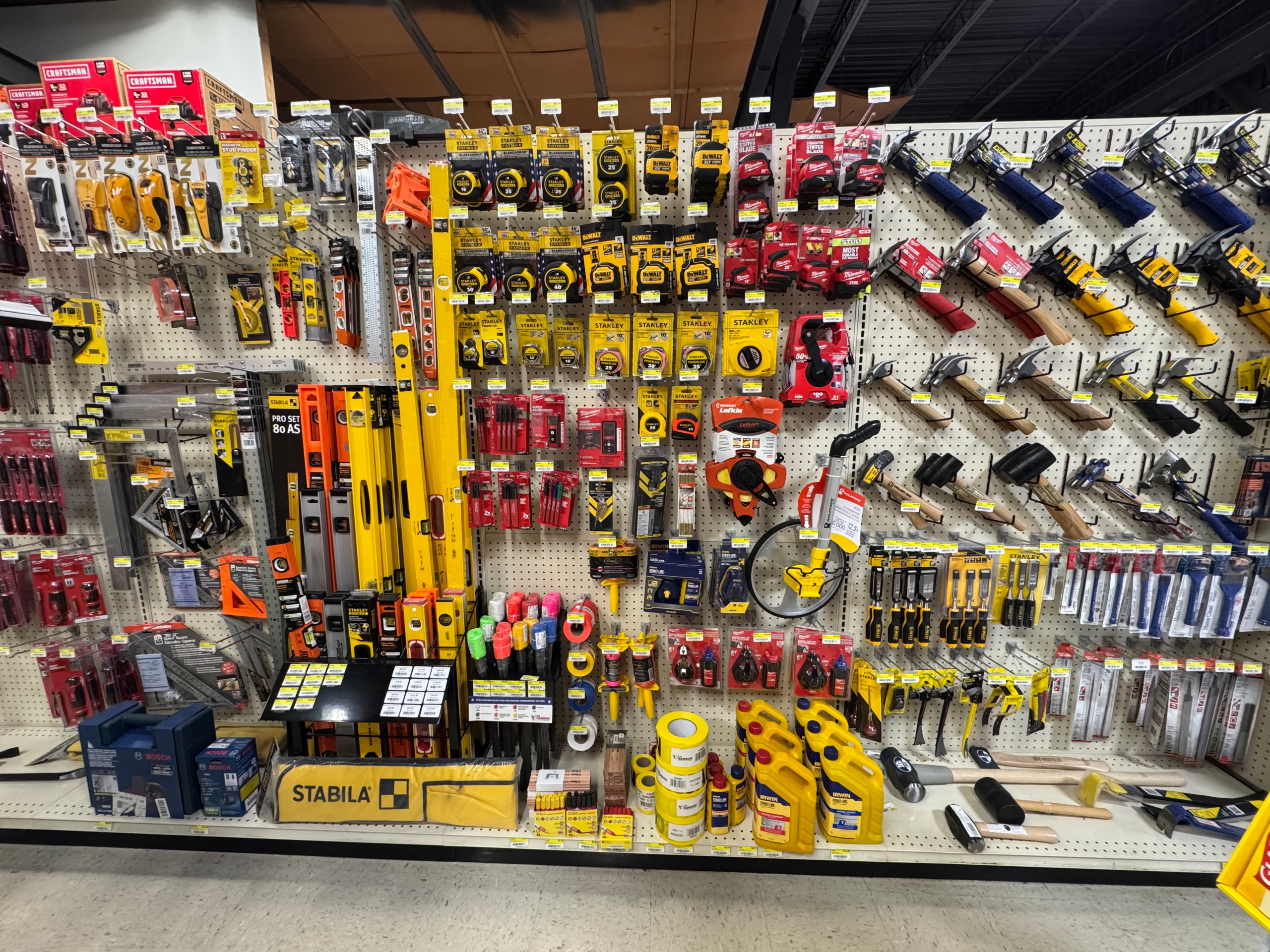 hardware display wall